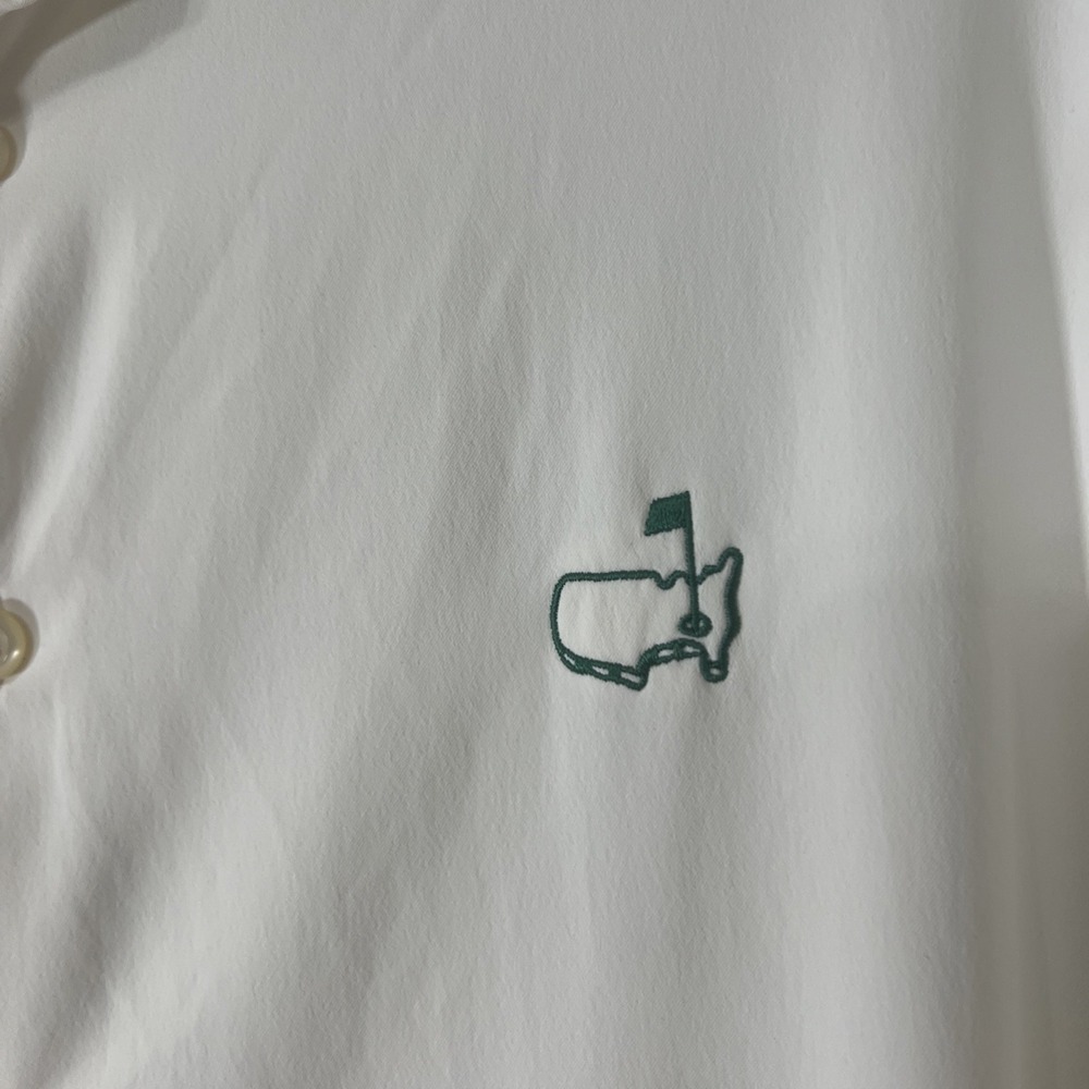 Peter Millar Summer Comfort Performance Button Down Shirt White Nationals - XL - Picture 4 of 16